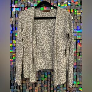 Belldini Leopard Print Cardigan - Size M